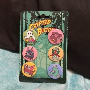 Cryptid Buttons 6 Pack of Pins